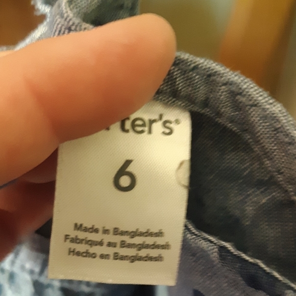 Carter blue on blue polka dot dress. 6 months - Picture 4 of 5